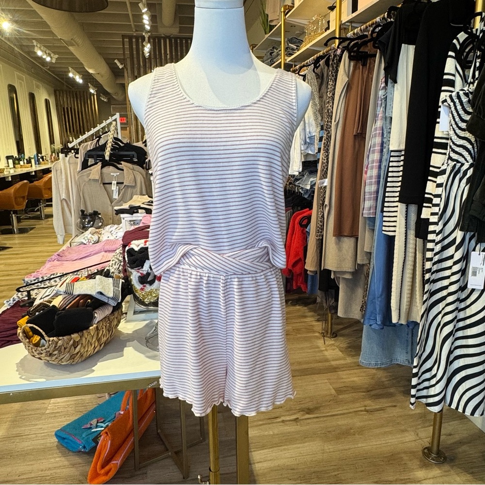 Z Supply Pink and White Striped Sleeveless tank top